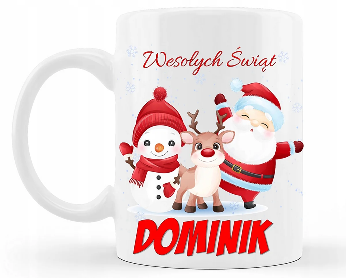 KUBEK NA MIKOŁAJKI Z IMIENIEM KUBEK NA MIKOŁAJA IMIĘ PREZENT NA GWIAZDKĘ