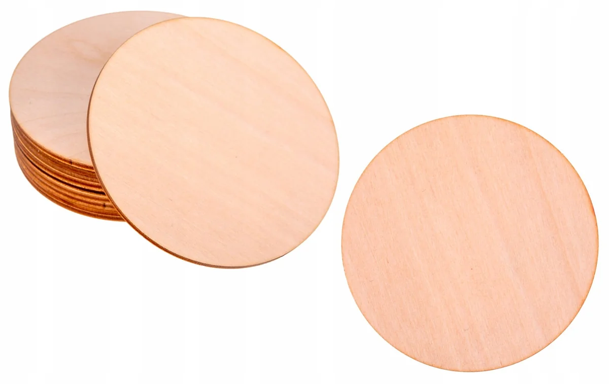 Drewniane KÓŁKO KOŁO ze sklejki KÓŁKO 10cm 10szt