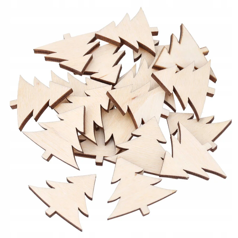 Scrapki Drewniane Choinki Zestaw Choinka 3,5cm Sklejka Świąteczne 20szt