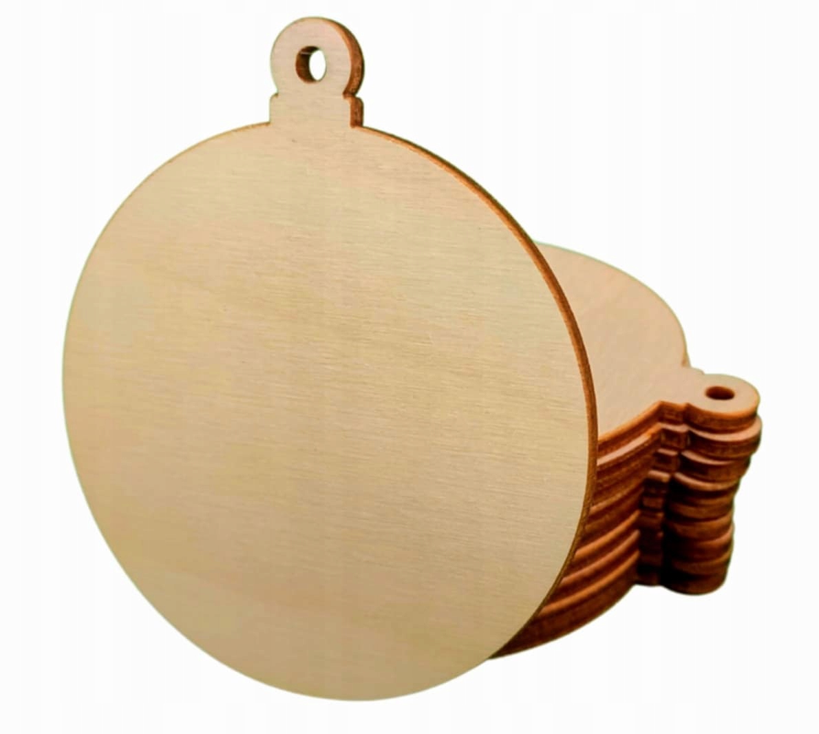 SZLUFOWANE Bombki Drewniane Zawieszki Decoupage na choinkę 10CM 50 Sztuk